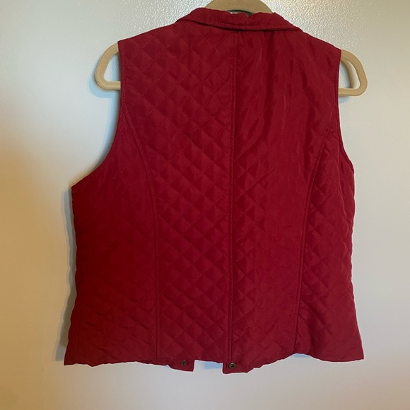Red quilted vest by Christopher and Banks - Picture 5 of 5